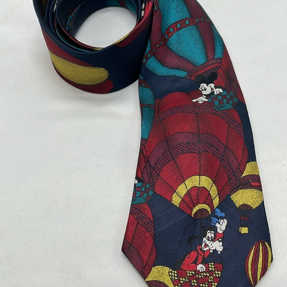 Vintage Balancine Mickey & Goofy Balloon The Tie Works Disney Tie